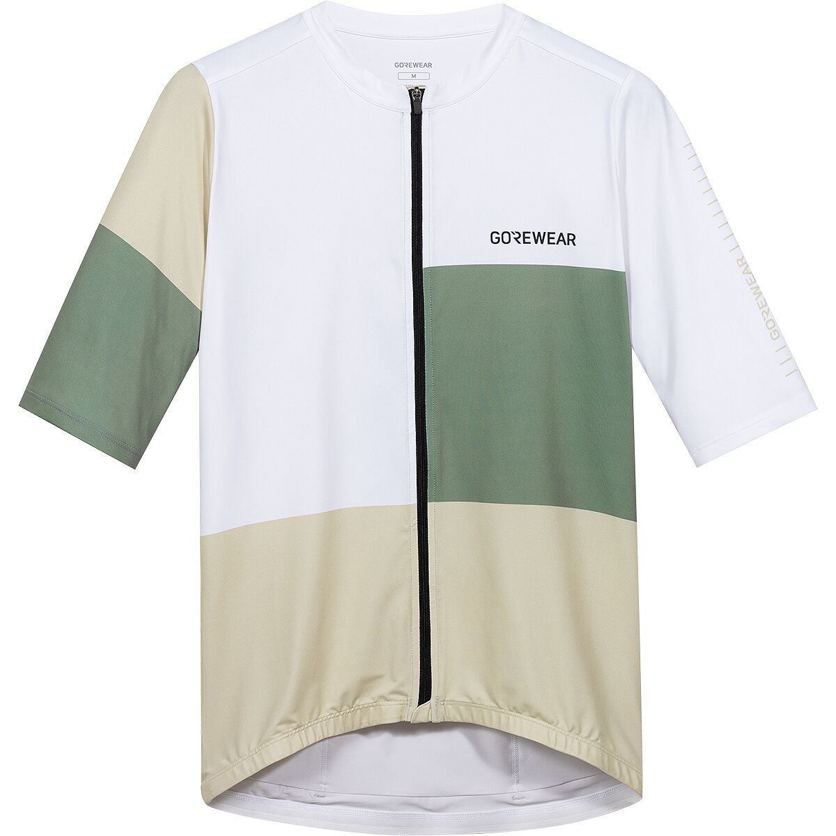 Image of GOREWEAR SWIFTRIDE Block Short-Sleeve Jersey - Men's White/Slate Green, XL