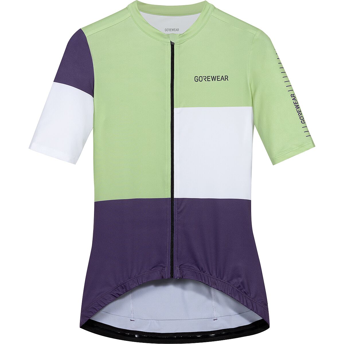 Image of GOREWEAR SWIFTRIDE Block Short-Sleeve Jersey - Women's Spring Green/White, M