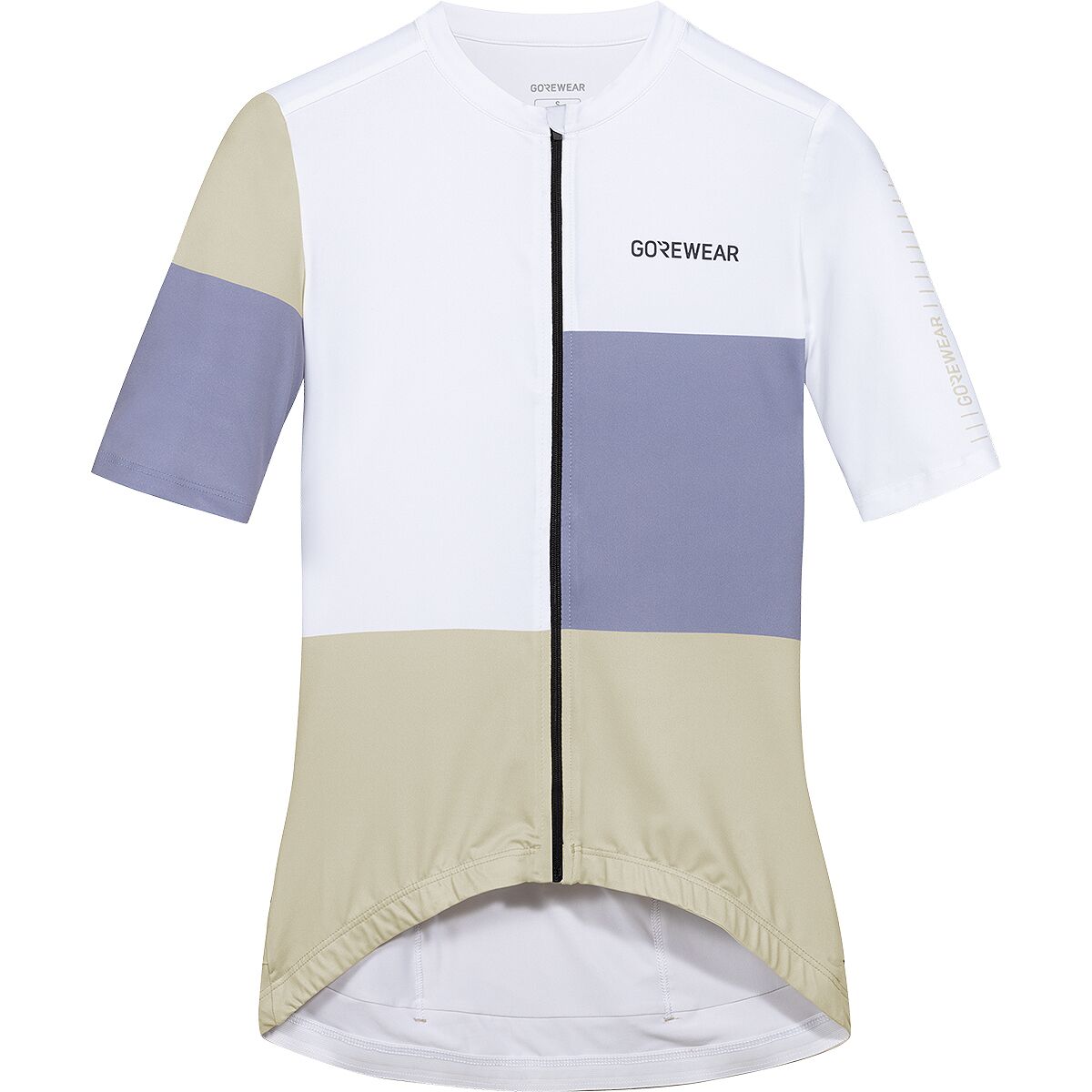 Image of GOREWEAR SWIFTRIDE Block Short-Sleeve Jersey - Women's White/Amethyst Grey, XS