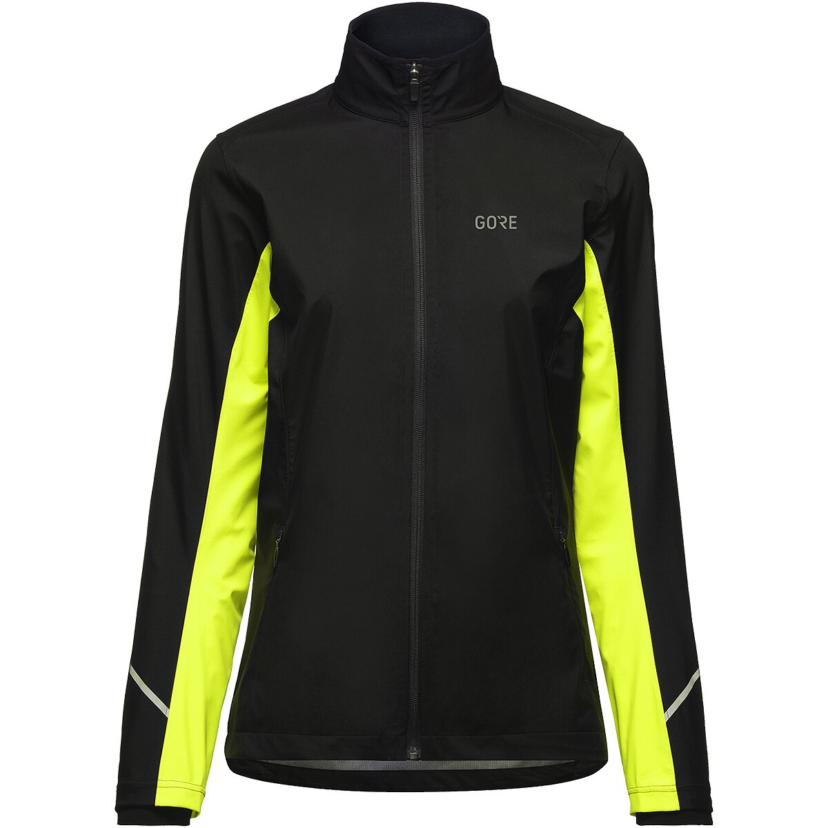 Image of GOREWEAR R3 Partial GTX Infinium Jacket - Women's Black/Neon Yellow, L/12-14