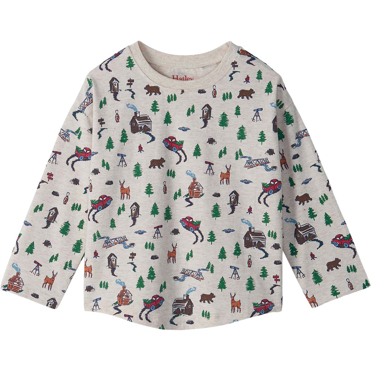 Hatley Hatley Drop Shoulder T-Shirt - Toddler Boys' Forest Adventure/Oatmeal Melange, 2T - $29.95 at Backcountry.com