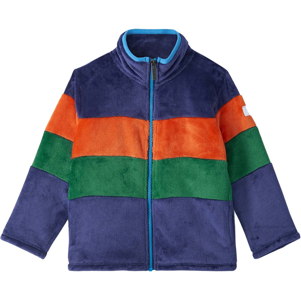 Hatley Hatley Mockneck Fleece Jacket - Boys' Patriot Blue Colorblock, 8 - $58.95 at Backcountry.com