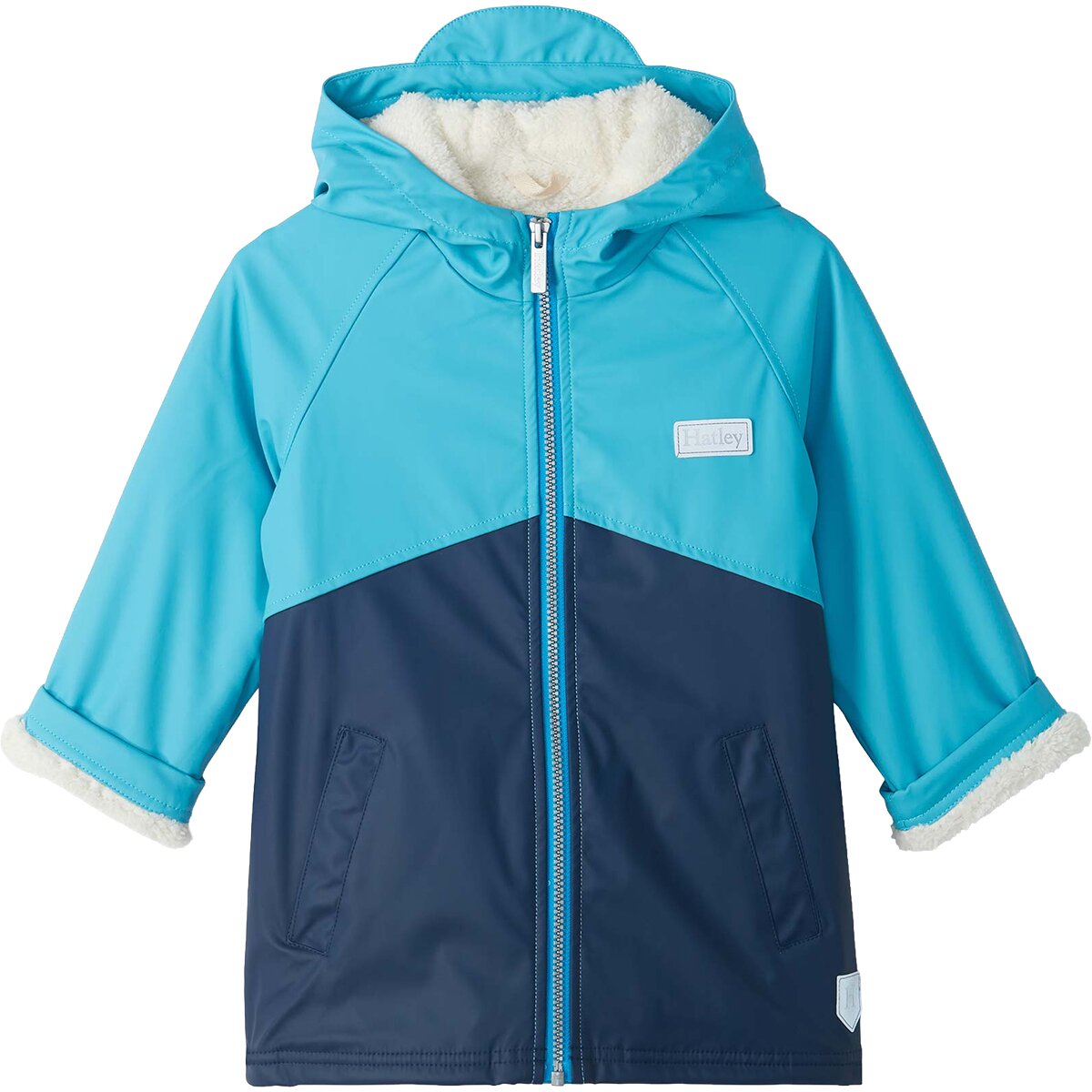 Hatley Hatley Sherpa Lined Rain Jacket - Boys' Blue Colorblock, 10 - $78.95 at Backcountry.com