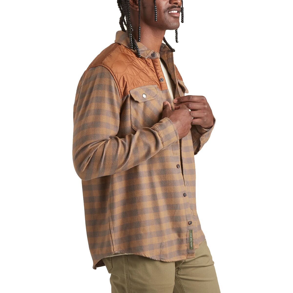 Howler Brothers Quintana Quilted Flannel Shirt - Men's Cody Check/Tannin, XL