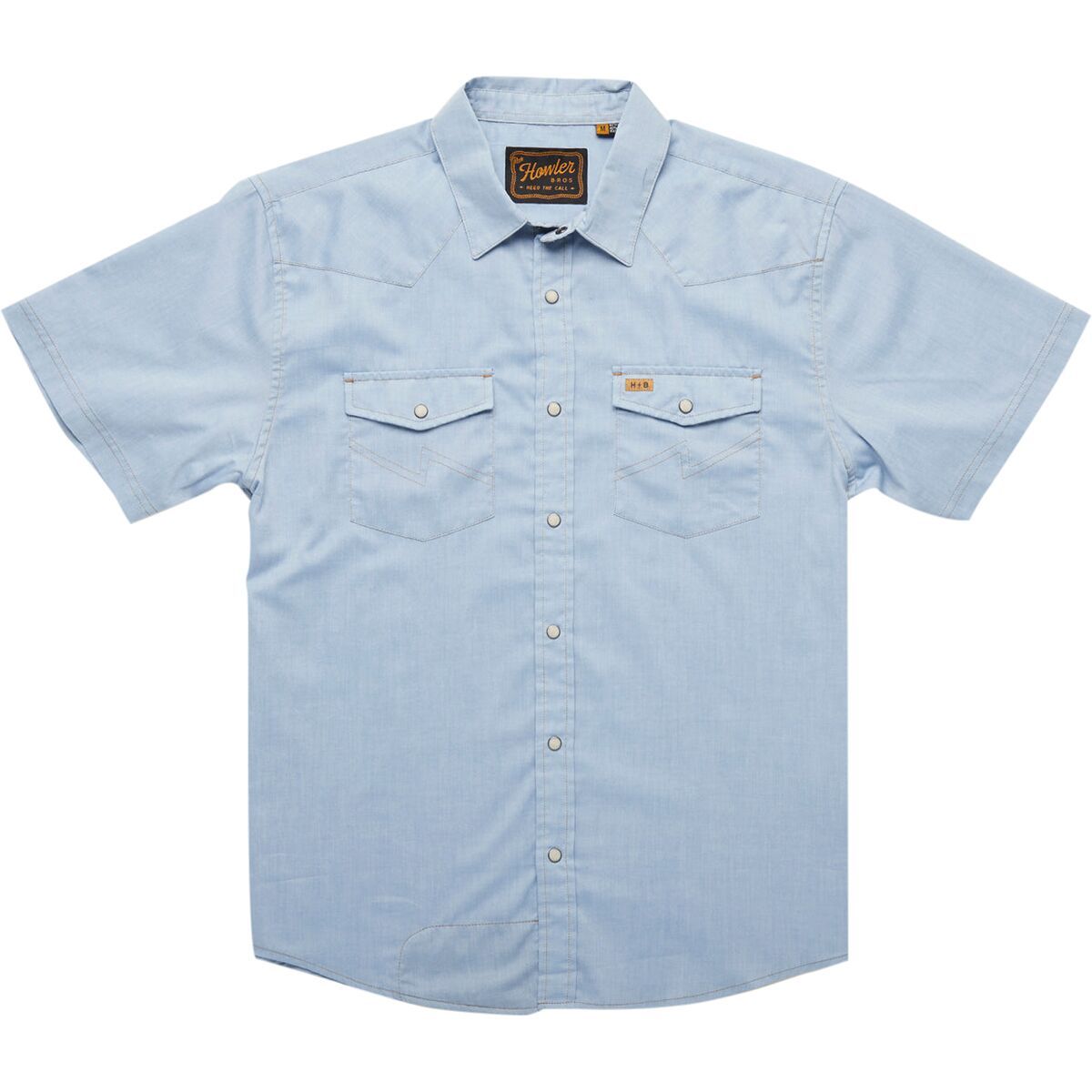 Howler Brothers H Bar B Snap Shirt - Men's Faded Blue Oxford, XL