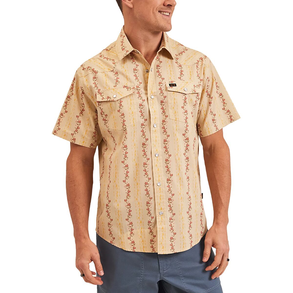 Howler Brothers H Bar B Snap Shirt - Men's Hibiscus Ribbons, L