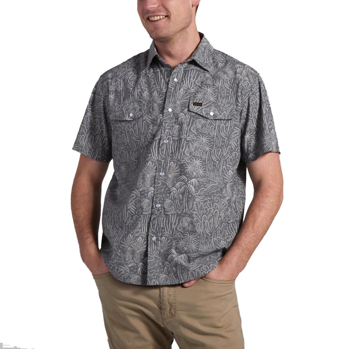 Howler Brothers H Bar B Snap Shirt - Men's Panhandle Handshake Blue Chambray, XL