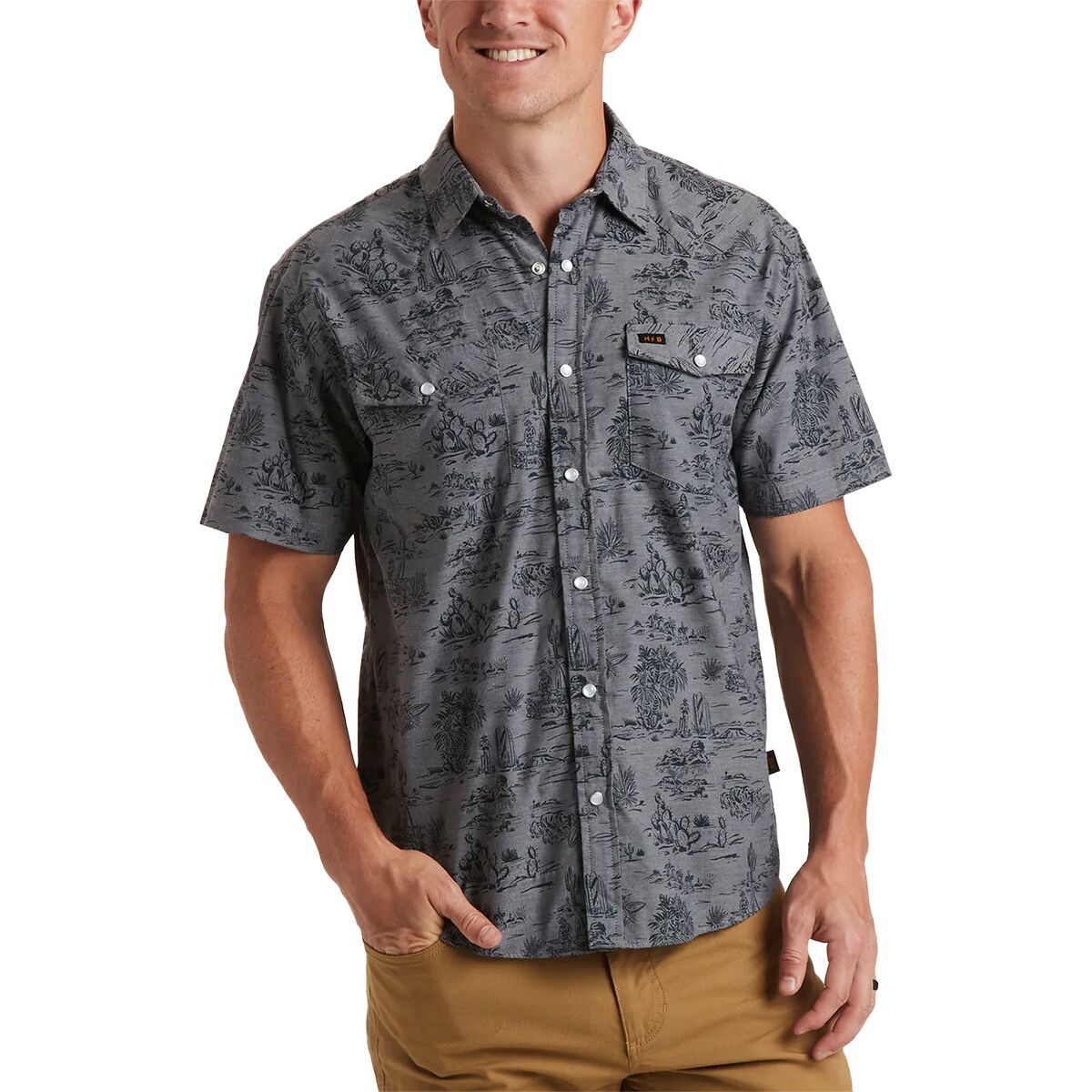 Howler Brothers H Bar B Snap Shirt - Men's Posse/Carbon, XXL