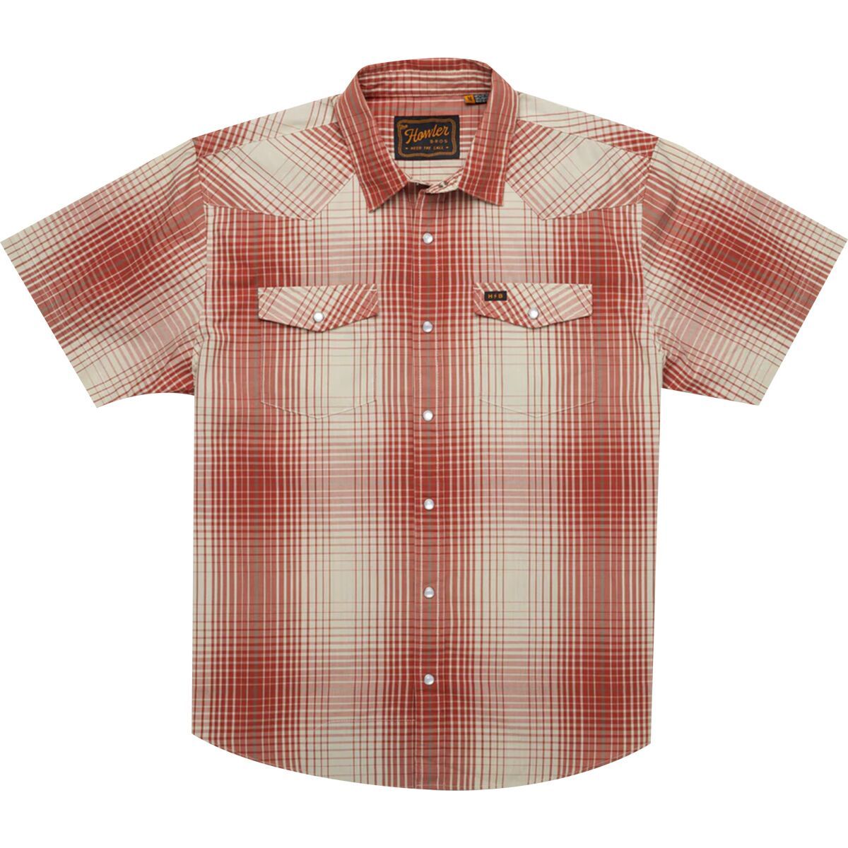 Howler Brothers H Bar B Snap Shirt - Men's Roberts Plaid/Mars Red, M