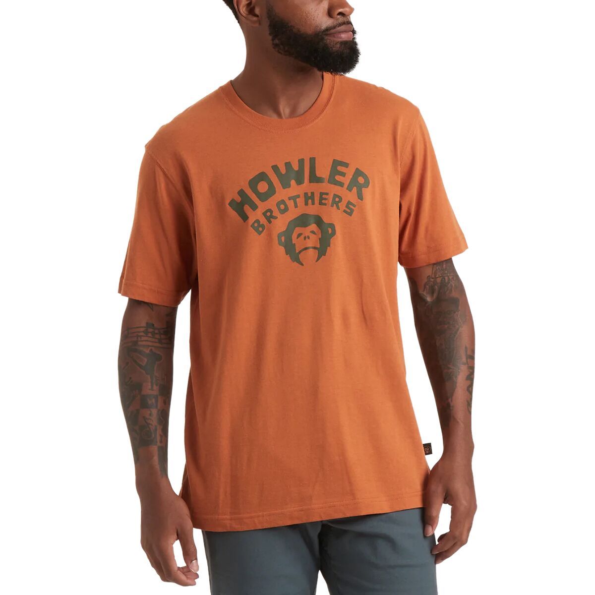 Howler Brothers Select T-Shirt - Men's Camp Howler/Adobe, XL
