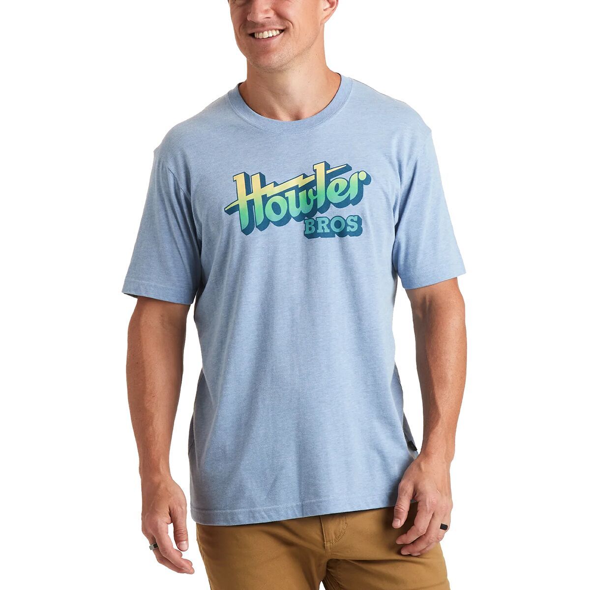 Howler Brothers Select T-Shirt - Men's Howler Electric Fade/Light Blue Heather, XXL