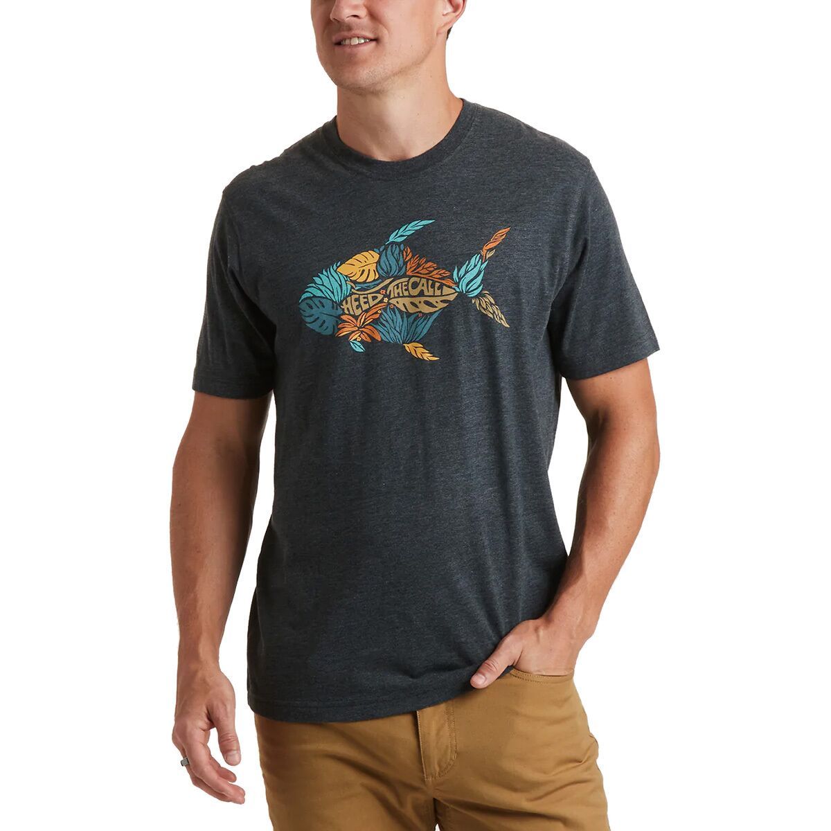 Howler Brothers Select T-Shirt - Men's Permit Foliage/Charcoal Heather, XL