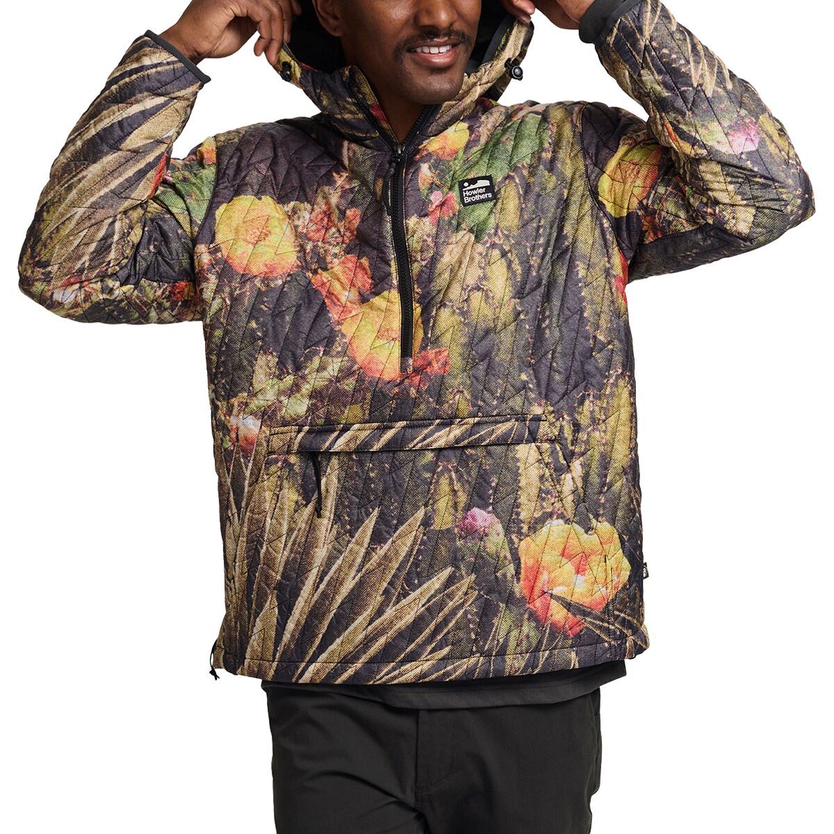Image of Howler Brothers Voltage Quilted Pullover Jacket - Men's Cactus Mob, S