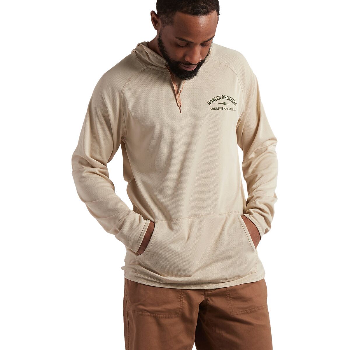 Howler Brothers Loggerhead Sun Protection Hoodie - Men's Creative Creatures/Sand, S