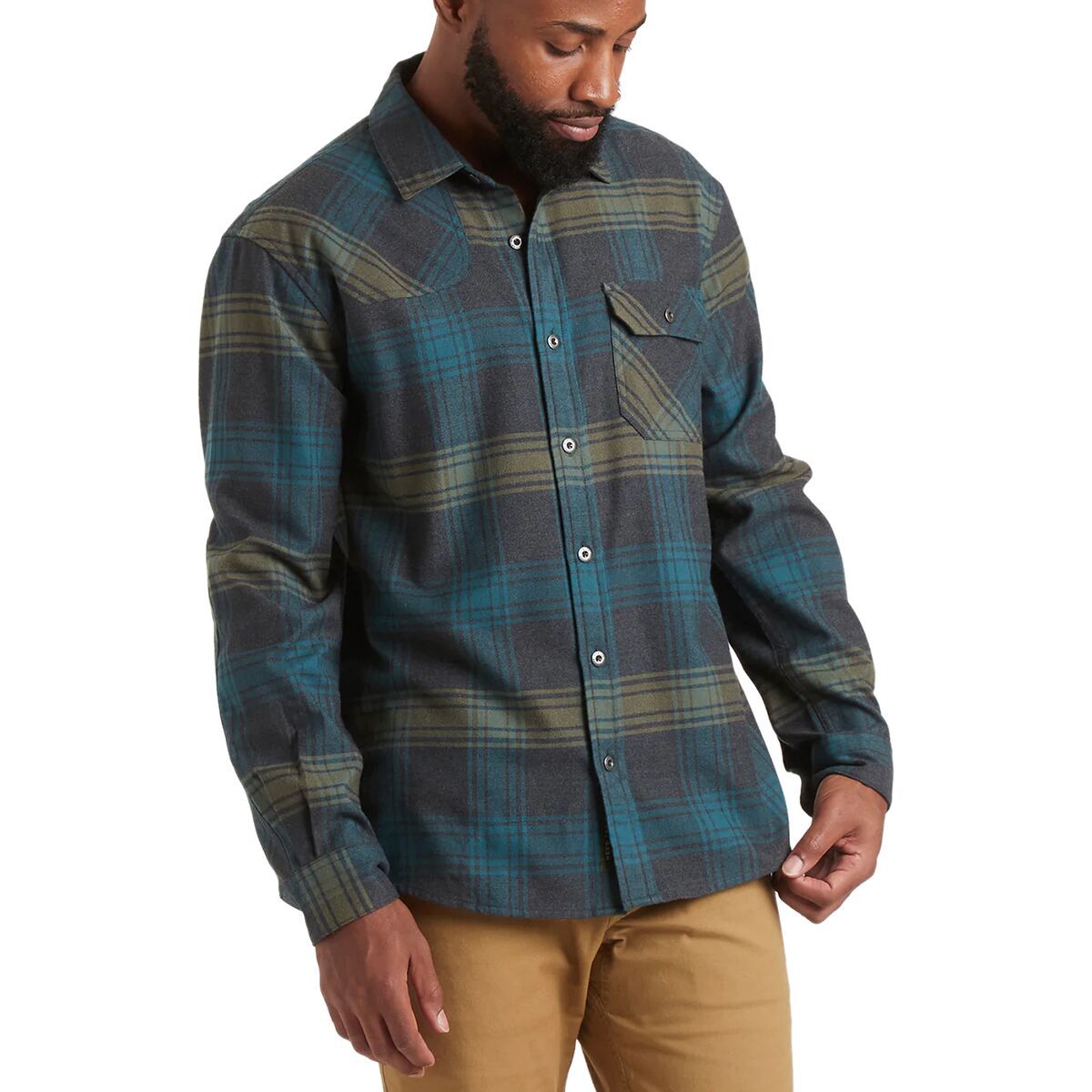 Howler Brothers Harkers Flannel Shirt - Men's Mesa Plaid/Twilight, S