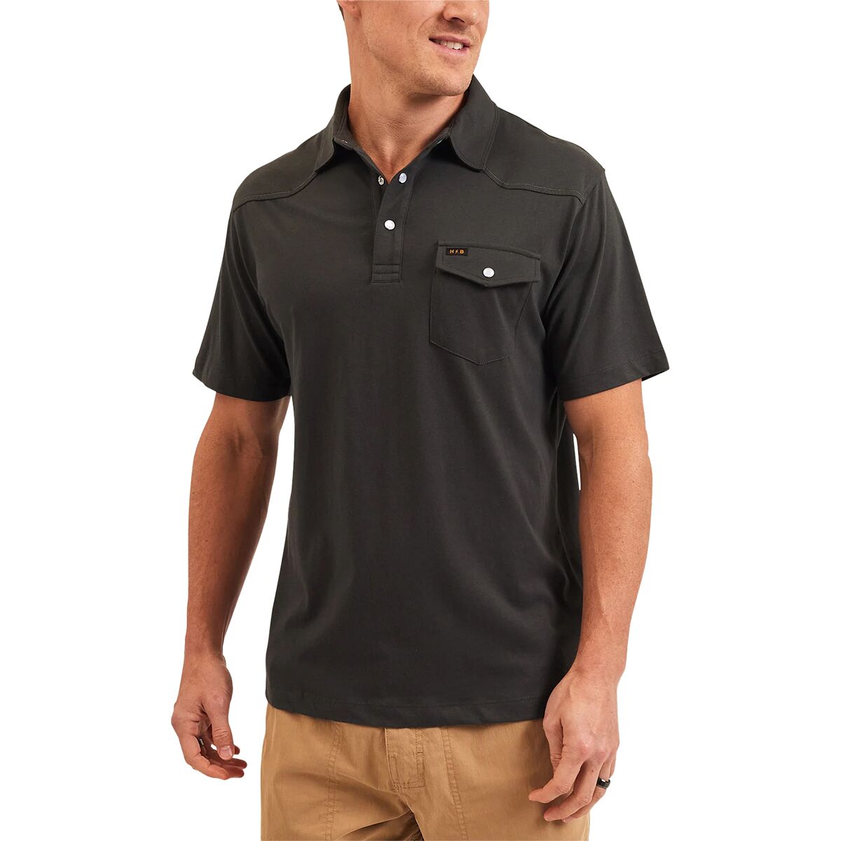 Howler Brothers Howler Brothers Ranchero Polo Shirt - Men's Antique Black, M