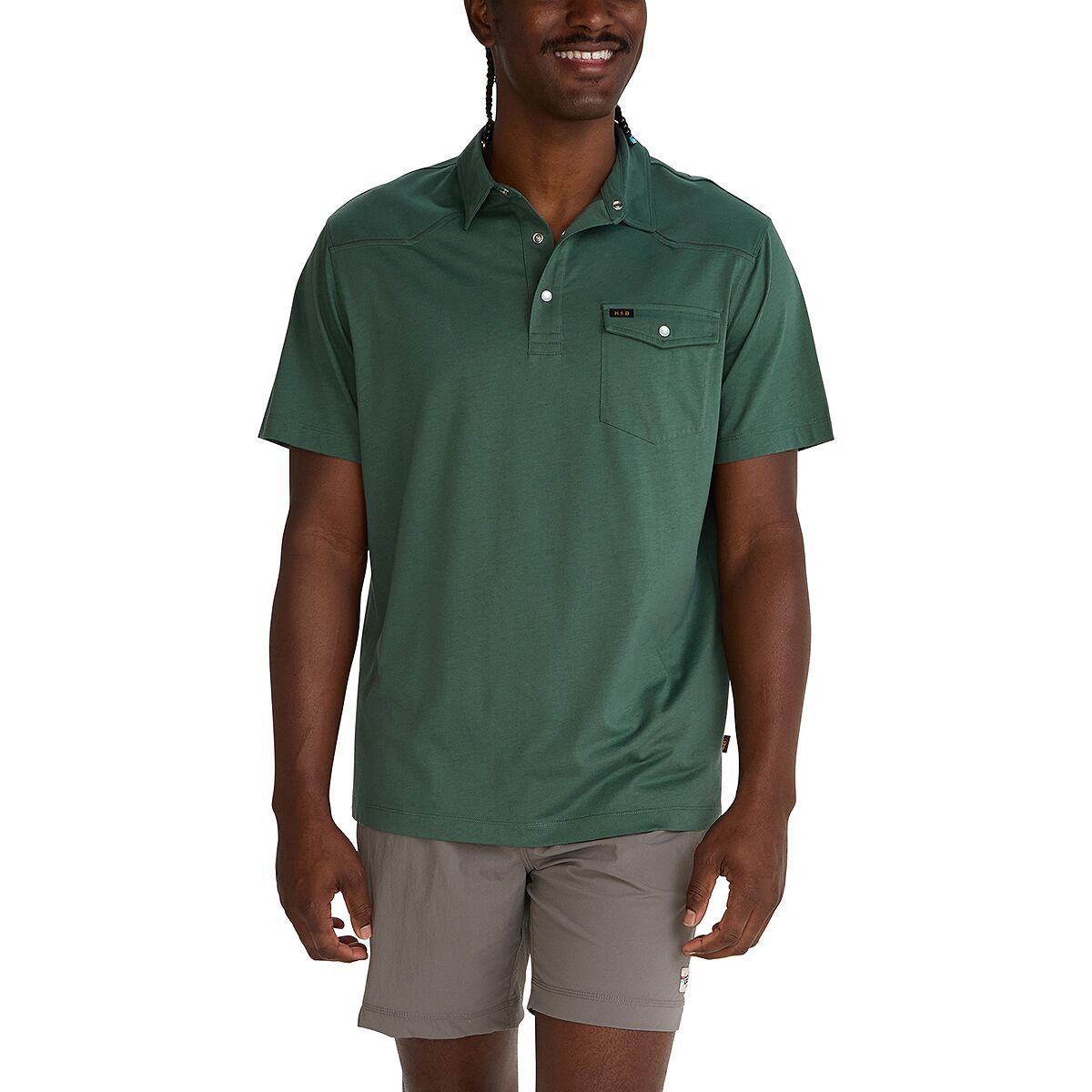 Image of Howler Brothers Ranchero Polo Shirt - Men's Fern Green, L