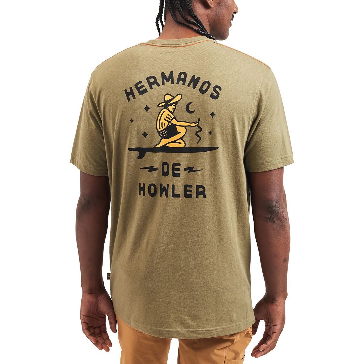 Howler Brothers Select T-Shirt - Men's Ocean Offerings/Olive, L