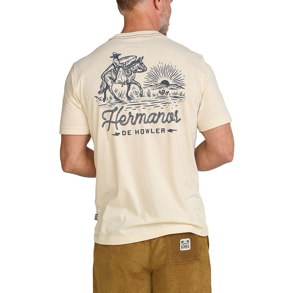 Image of Howler Brothers Select T-Shirt - Men's Sunset Rider : Natural, XL