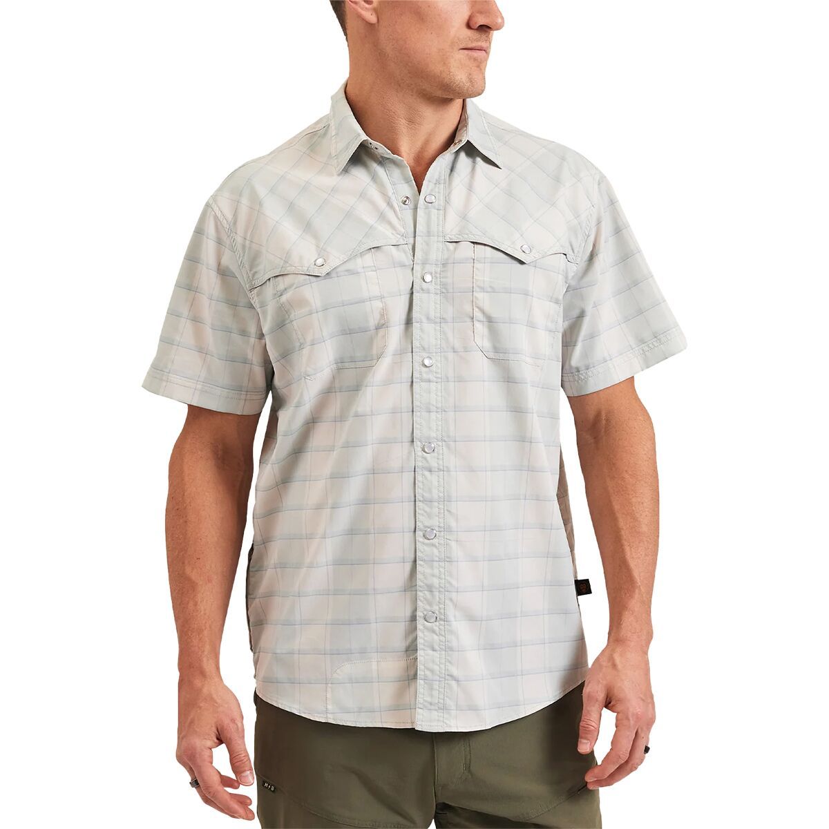 Howler Brothers Open Country Tech Shirt - Men's Braden Plaid/Chalk, S
