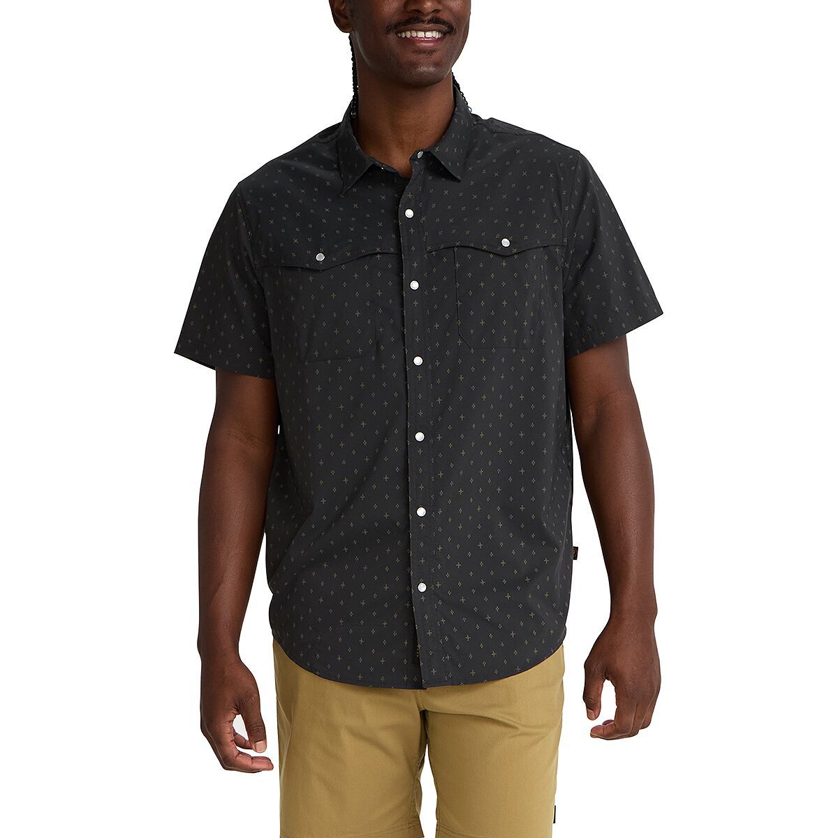 Image of Howler Brothers Open Country Tech Shirt - Men's Supernovas/Antique Black, M