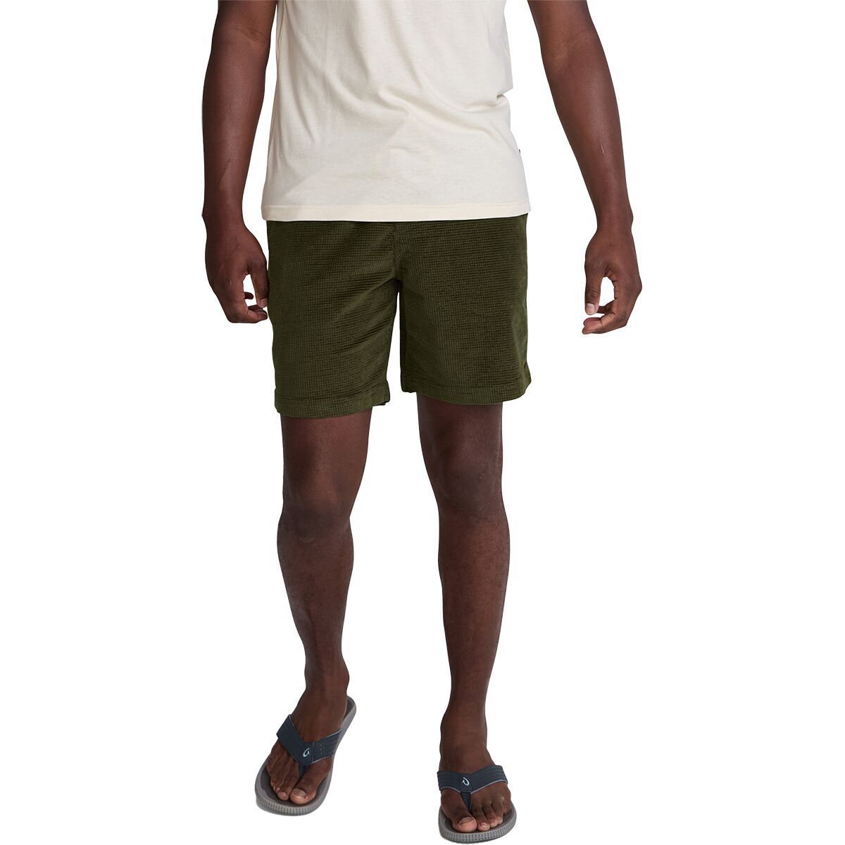 Image of Howler Brothers Pressure Drop Cord Short - Men's Grid/Dark Olive, 38