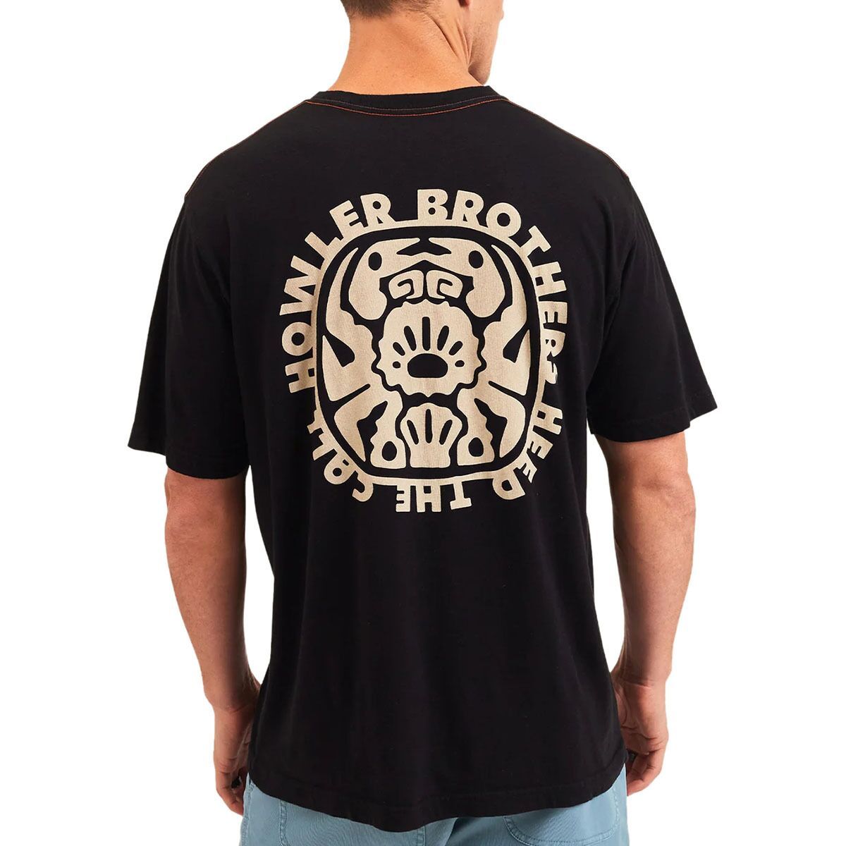 Howler Brothers Cotton T-Shirt - Men's Crab Idol/Black, L