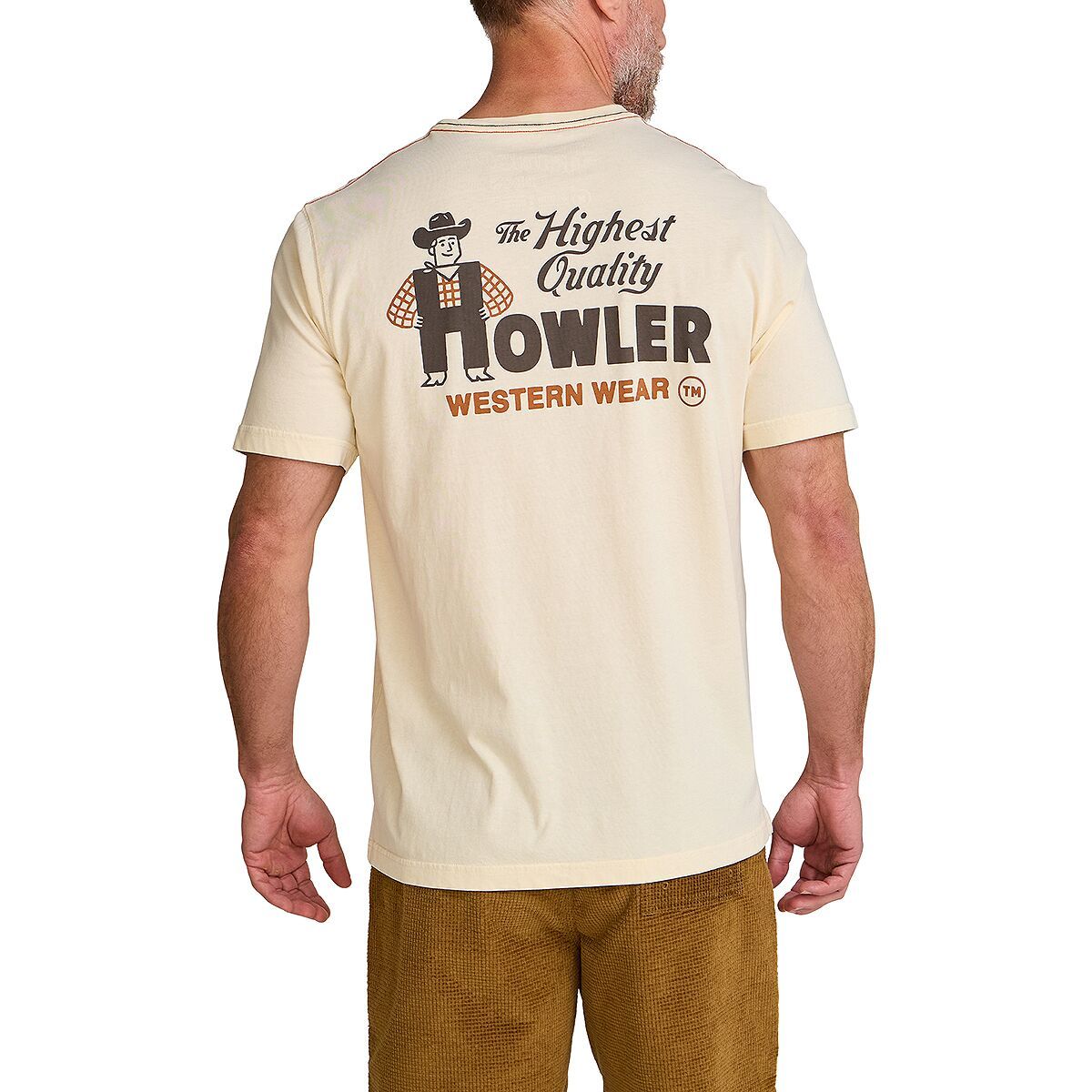 Image of Howler Brothers Cotton T-Shirt - Men's Howler Western Wear/Natural, XL