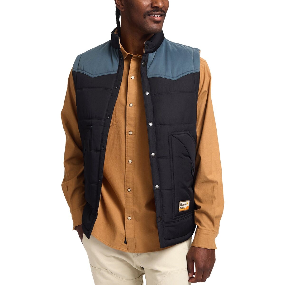 Image of Howler Brothers Rounder Vest - Men's Black/Dark Slate, M