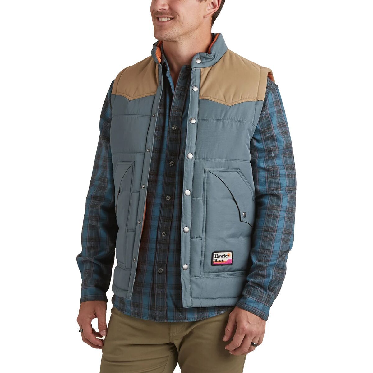 Howler Brothers Rounder Vest - Men's Dark Slate/Khaki, M