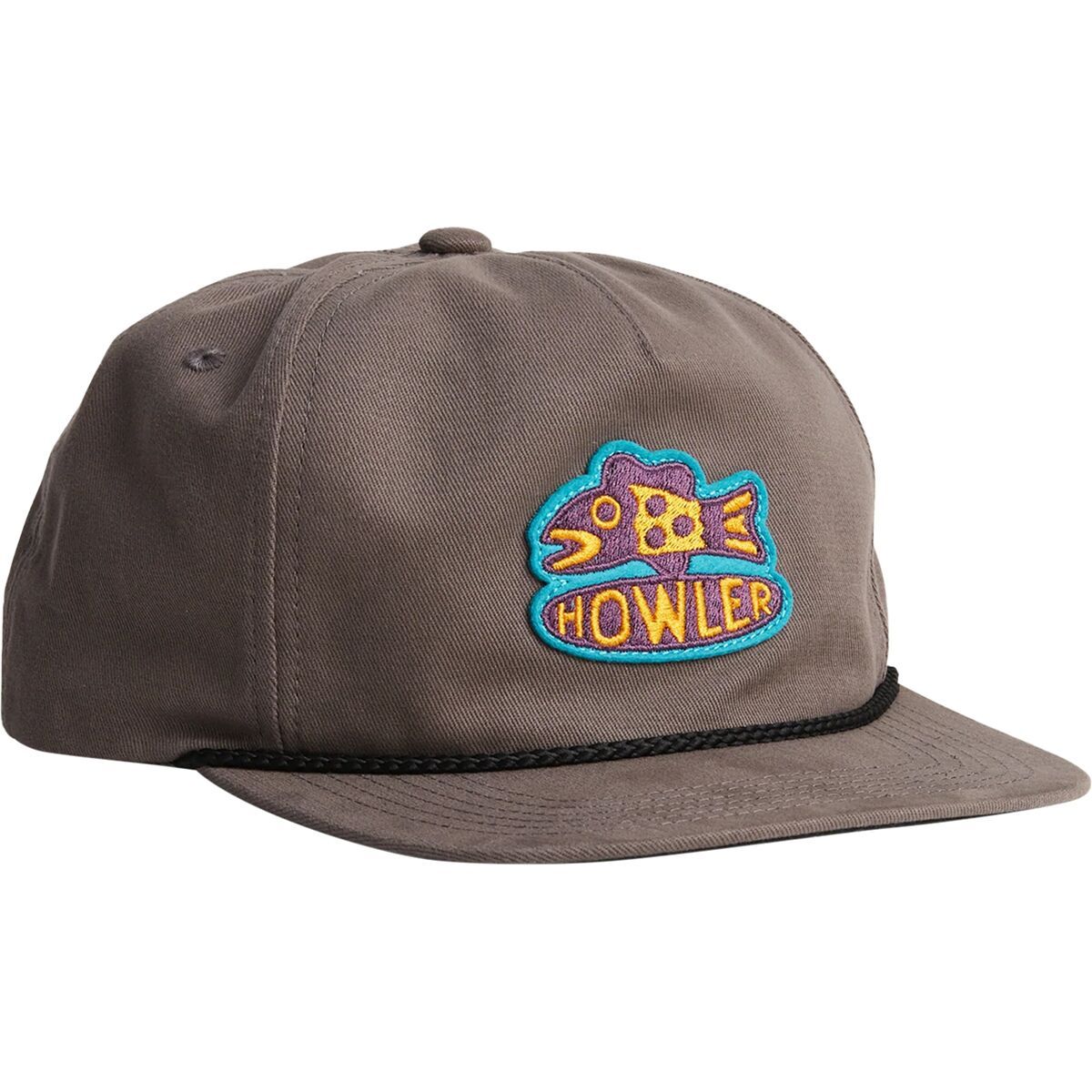 Howler Brothers Unstructured Snapback Hat Something Fishy : Graphite, One Size