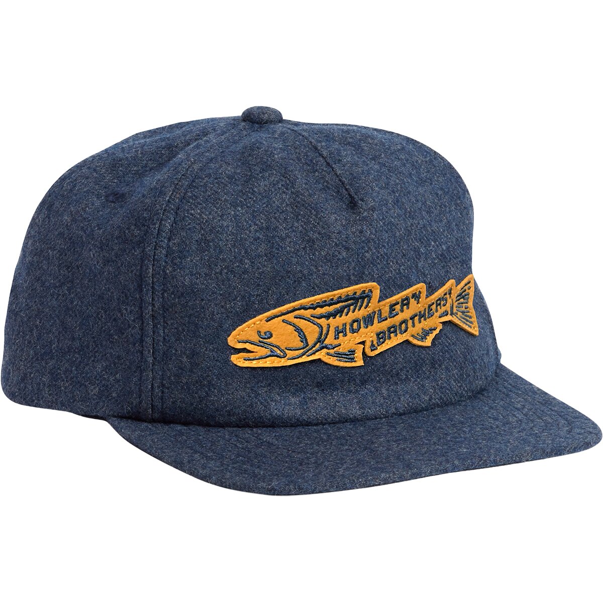 Image of Howler Brothers Unstructured Snapback Hat Trout Bolt : Navy Heather, One Size