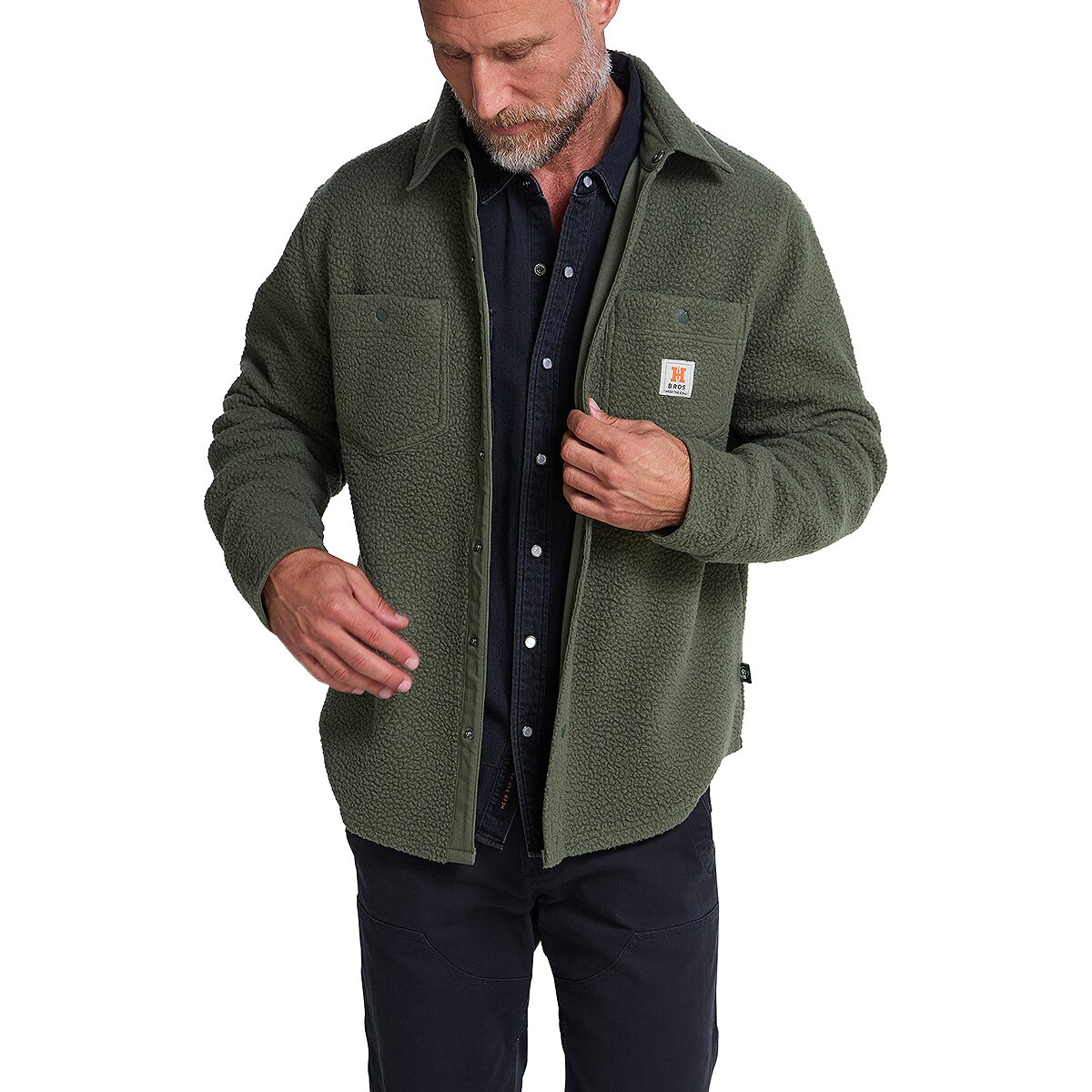 Image of Howler Brothers Allegheny Fleece Overshirt - Men's Beetle, M