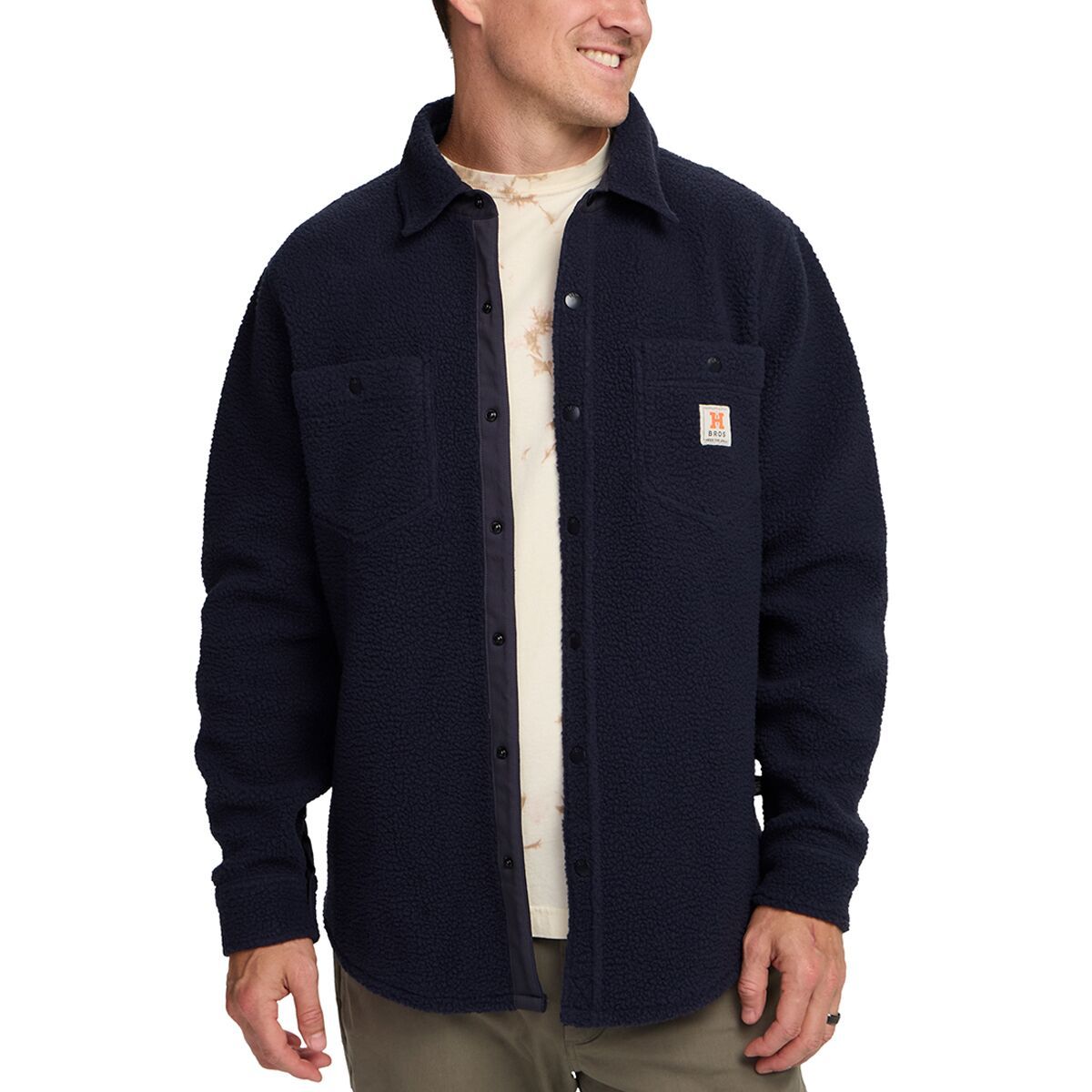 Image of Howler Brothers Allegheny Fleece Overshirt - Men's Dark Indigo, XL