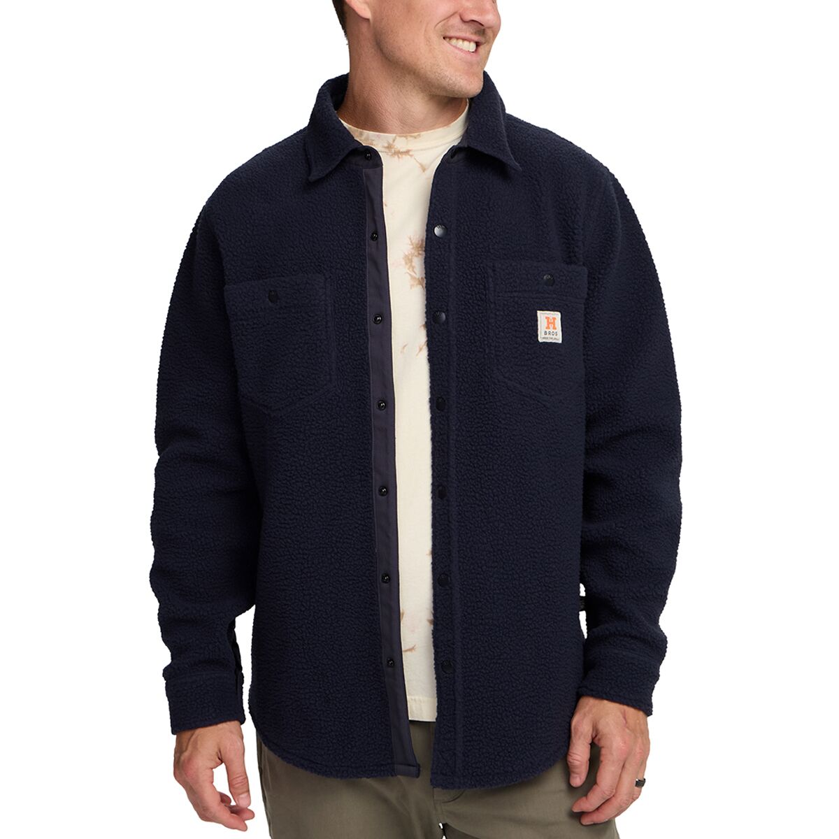 Image of Howler Brothers Allegheny Fleece Overshirt - Men's Dark Indigo, XL