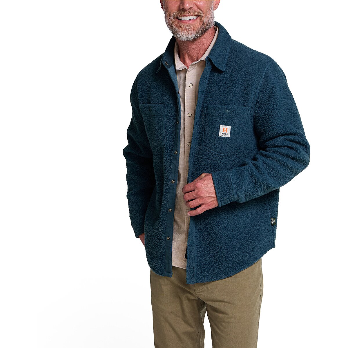 Image of Howler Brothers Allegheny Fleece Overshirt - Men's Stargazer, XXL