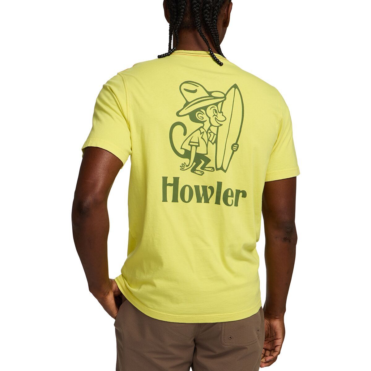 Howler Brothers Cotton Pocket T-Shirt - Men's El Monito/Chartreuse, S