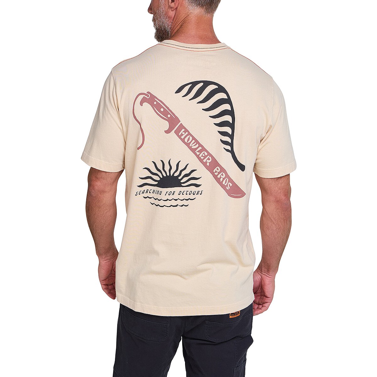 Image of Howler Brothers Cotton Pocket T-Shirt - Men's HB Machete/Sand, S