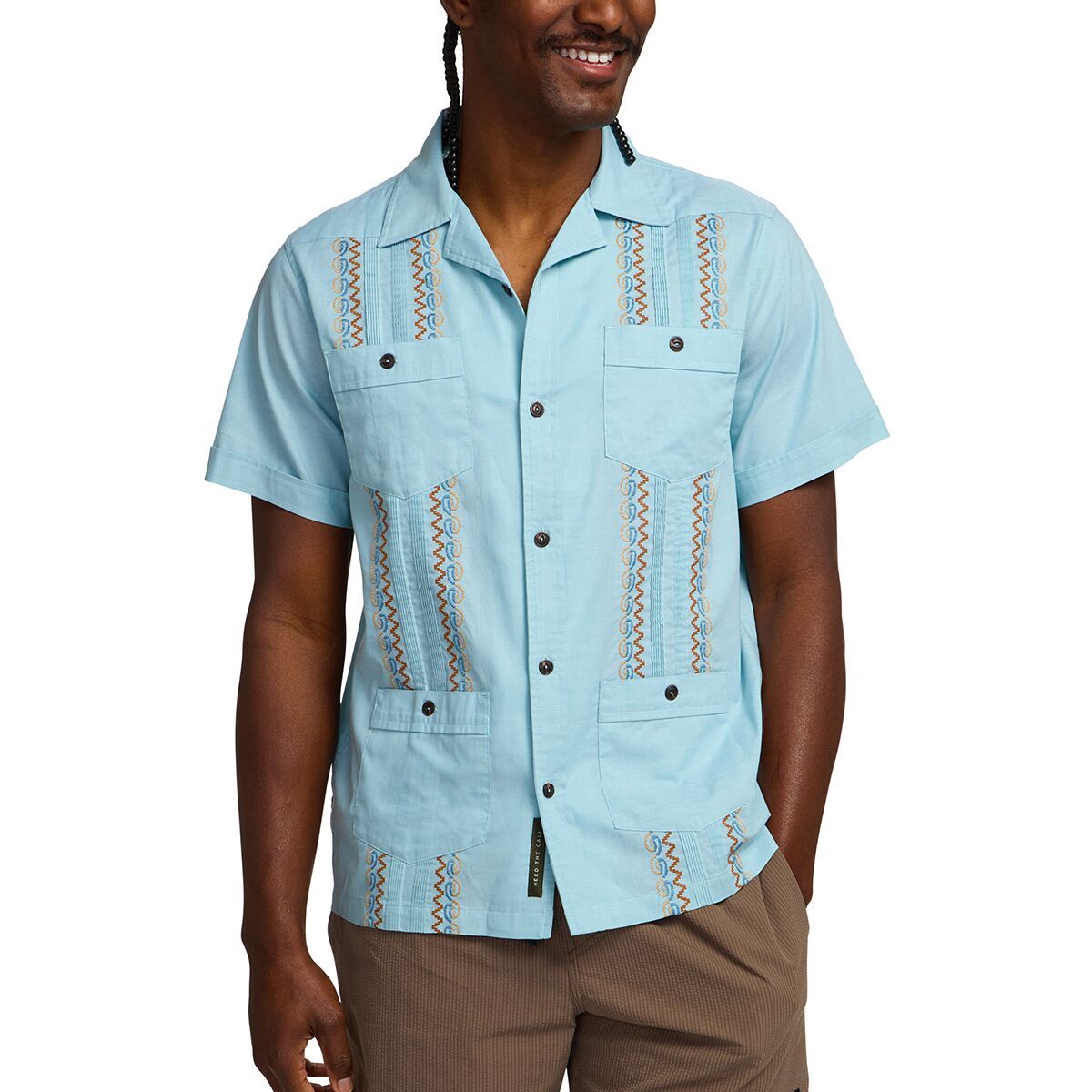 Howler Brothers Guayabera Shirt - Men's Nile Blue, S