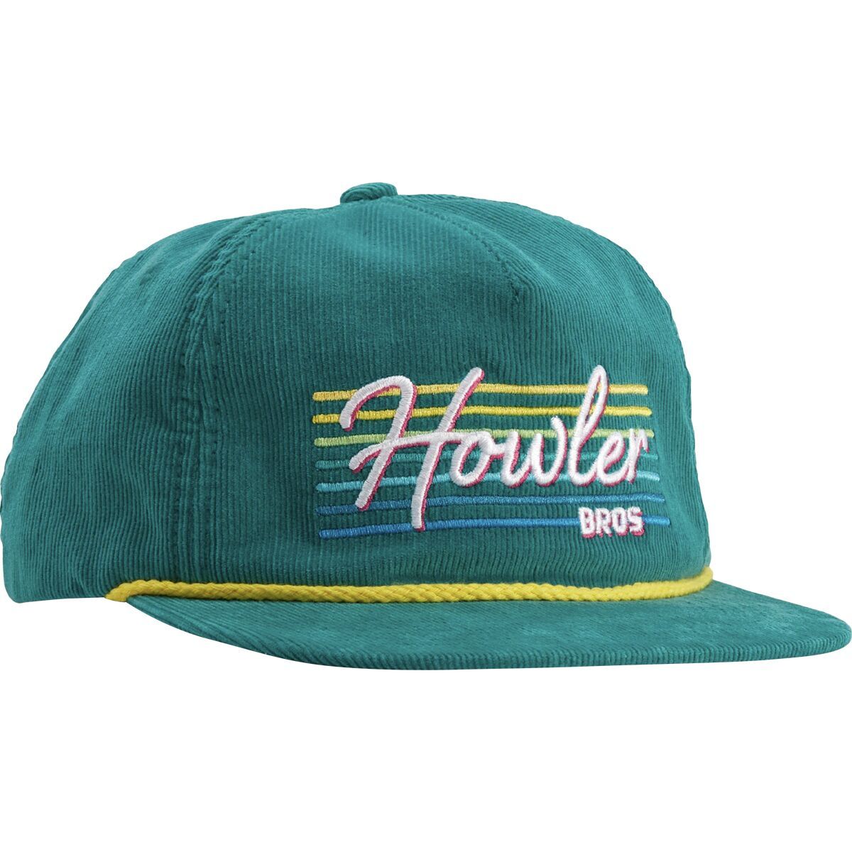 Howler Brothers Beach Club Unstructured Snapback Hat Teal Corduroy, One Size