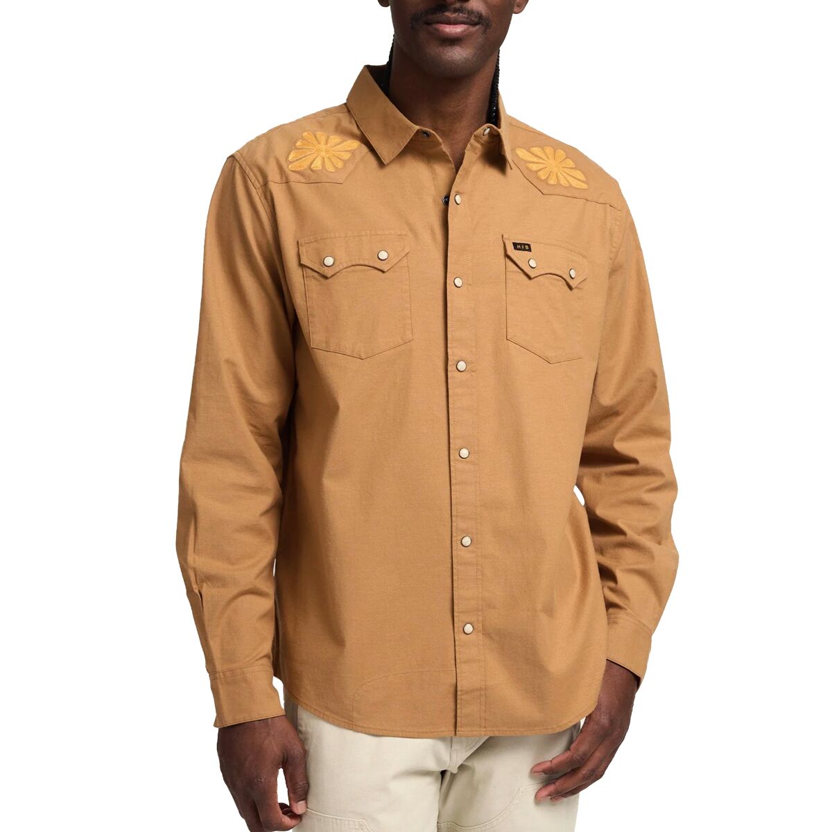 Howler Brothers Howler Brothers Crosscut Deluxe Snapshirt - Men's Fawn : Deep Thoughts, M
