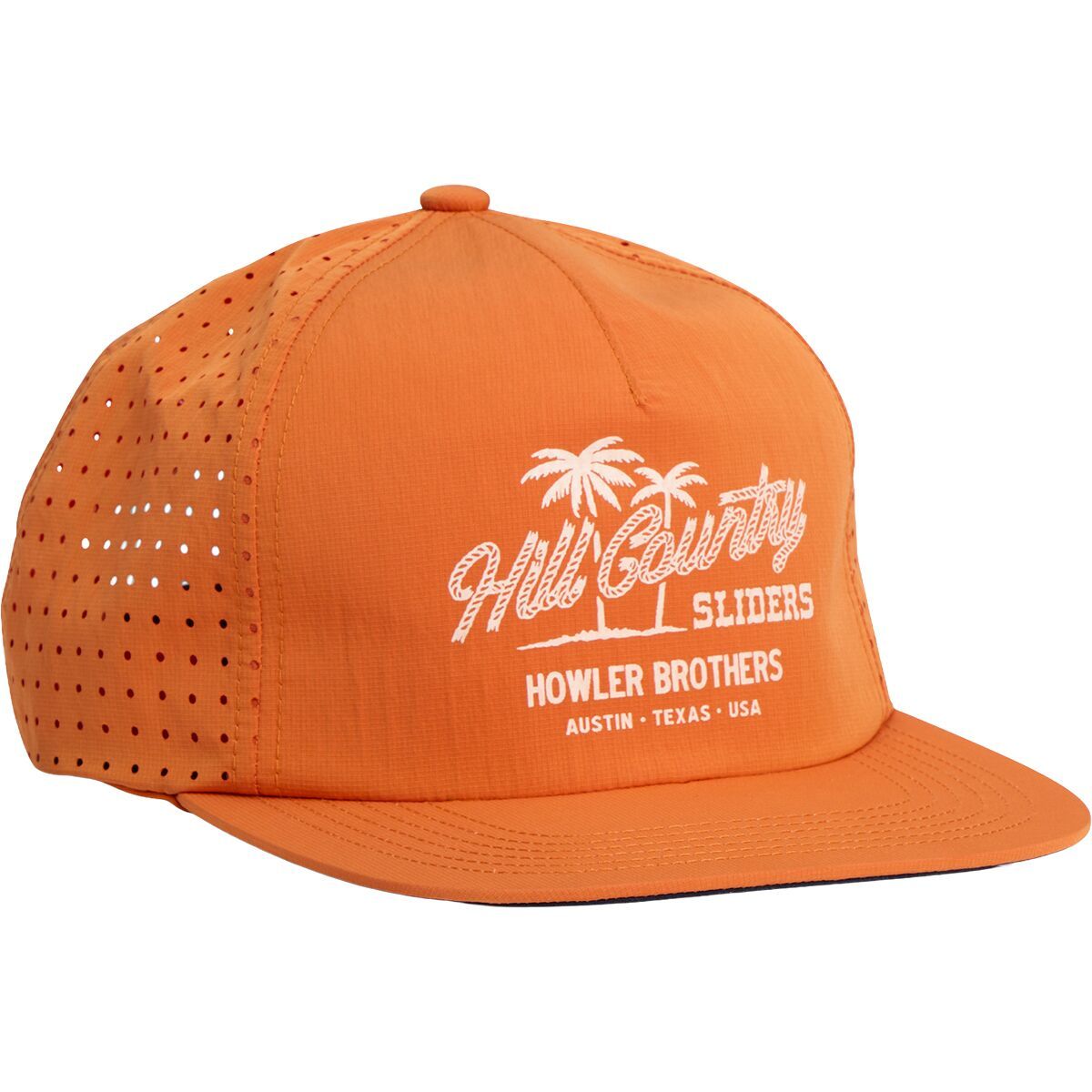 Image of Howler Brothers Aperture Tech Strapback Hat Hill Country Beach Sliders, One Size