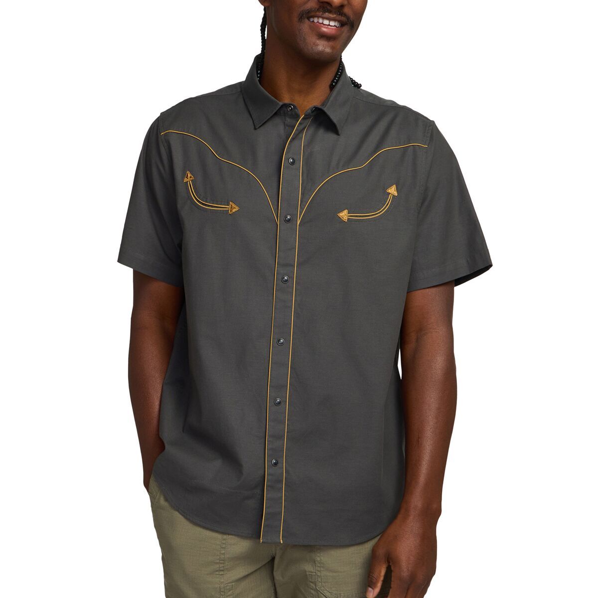 Image of Howler Brothers Broncbuster Snapshirt - Men's Antique Black, XL