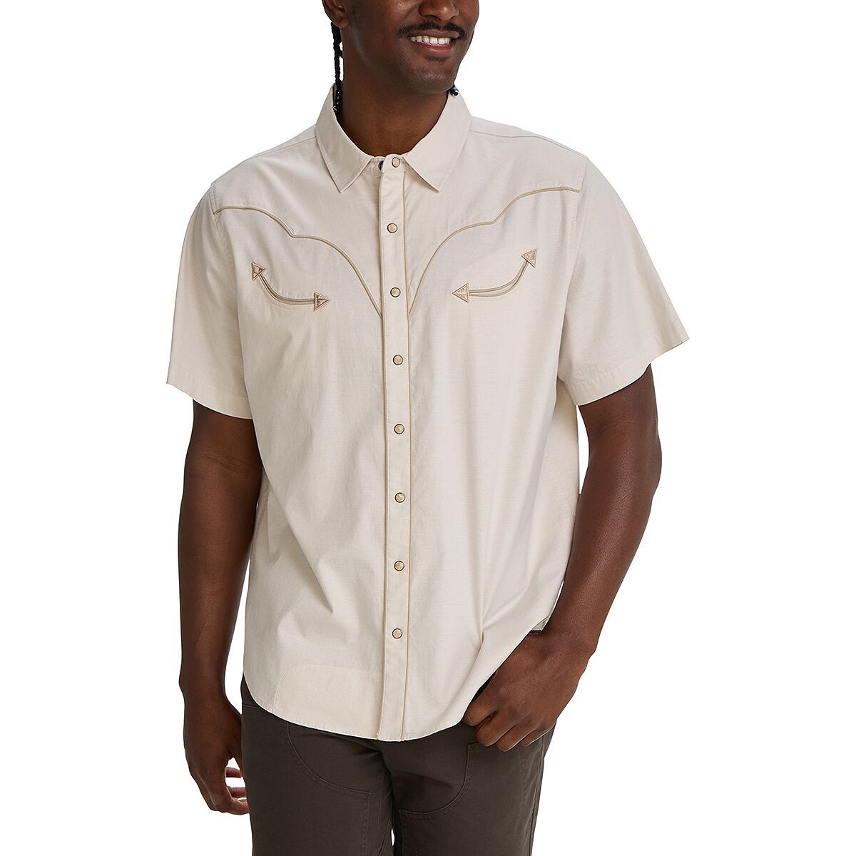 Image of Howler Brothers Broncbuster Snapshirt - Men's Sand, S