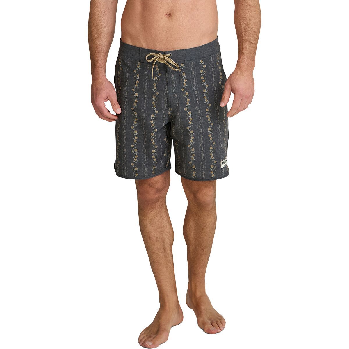 Image of Howler Brothers Bruja Boardshort - Men's Hibiscus Ribbons/Antique Black, 30