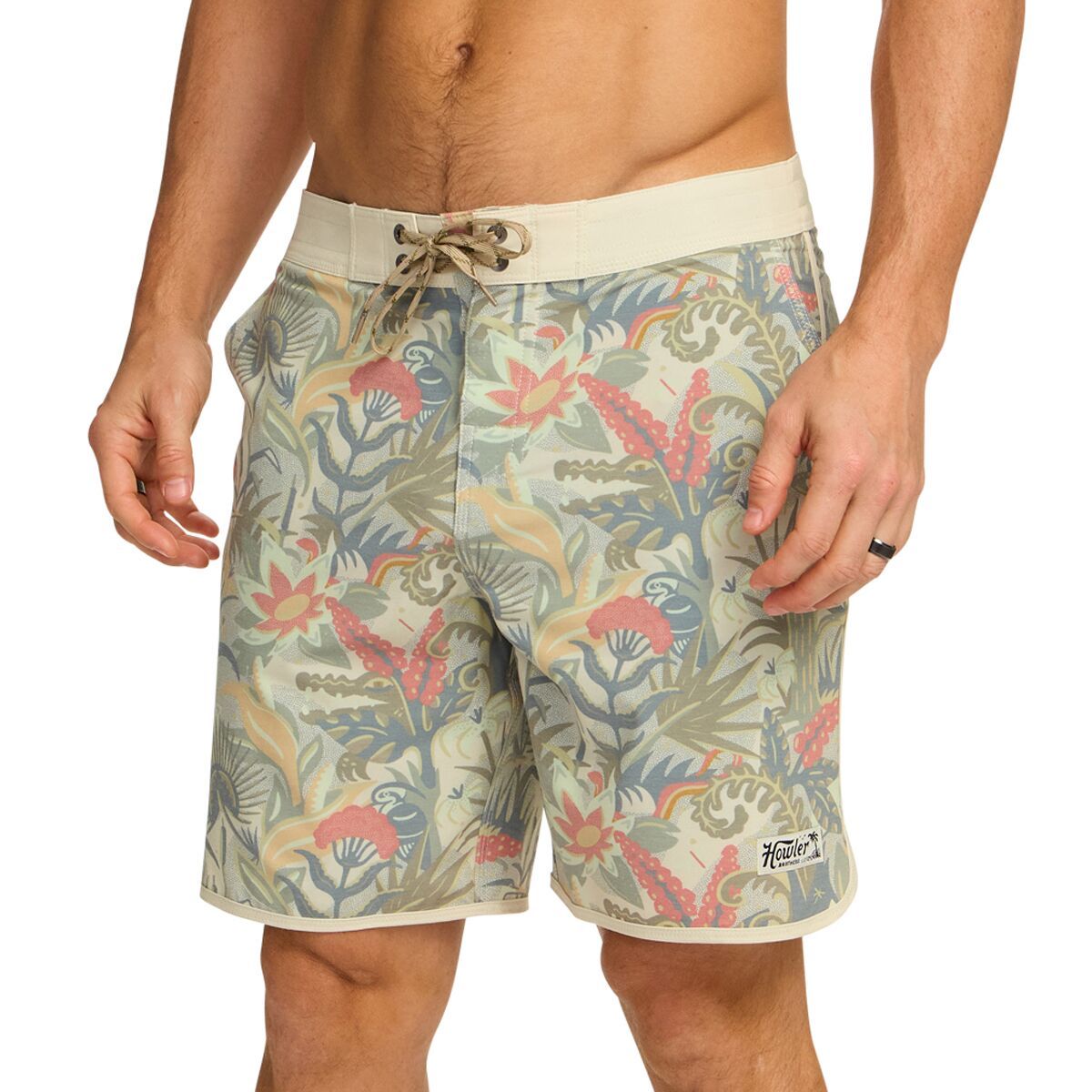 Image of Howler Brothers Bruja Boardshort - Men's Ottine Scene/Off White, 32