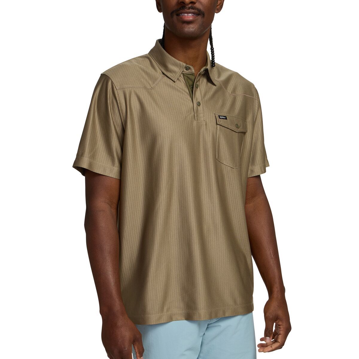 Image of Howler Brothers Ranchero Tech Polo - Men's Faded Olive, S