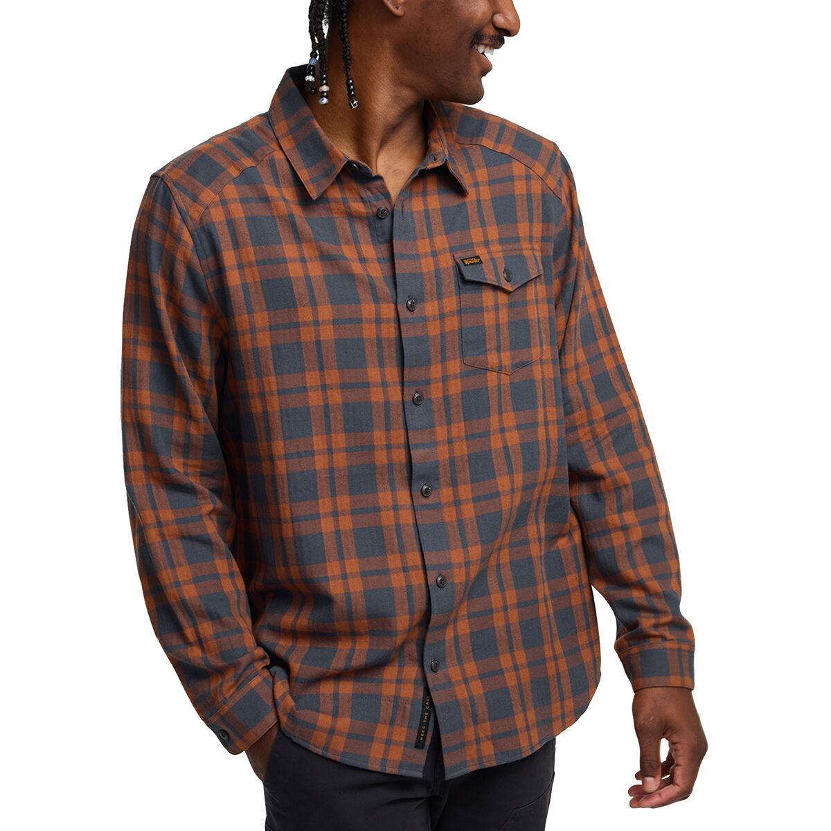 Image of Howler Brothers La Grange Lightweight Flannel Shirt - Men's Cohen Plaid-Stargazer, S