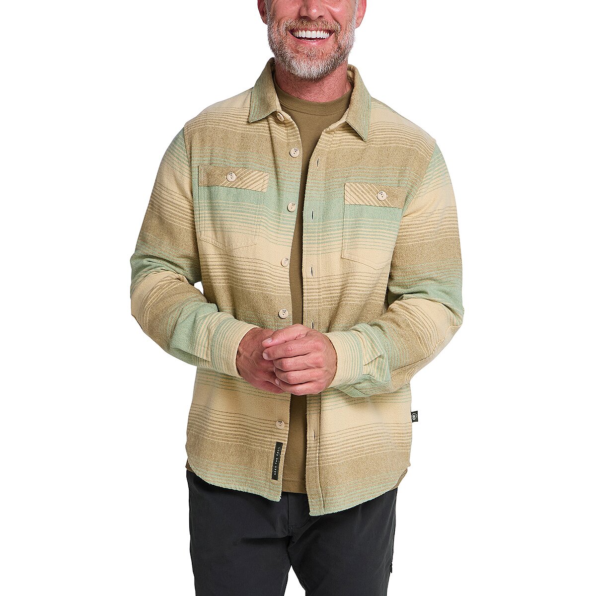 Image of Howler Brothers Rodanthe Blanket Flannel Shirt - Men's New Horizon/Frosty Forest, L