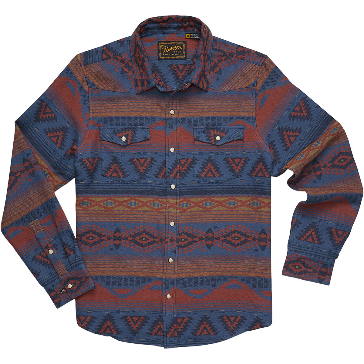 Image of Howler Brothers Sheridan Flannel Shirt - Men's Canyon Codes/Skyfall, L